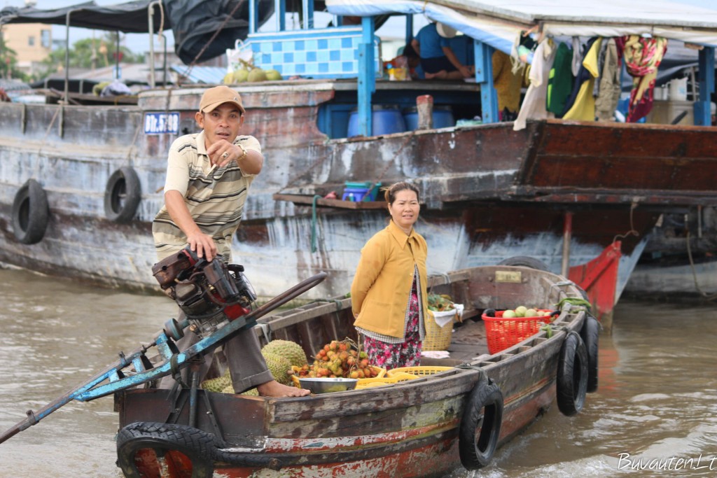 Turgus ant vandens Mekongo deltoje