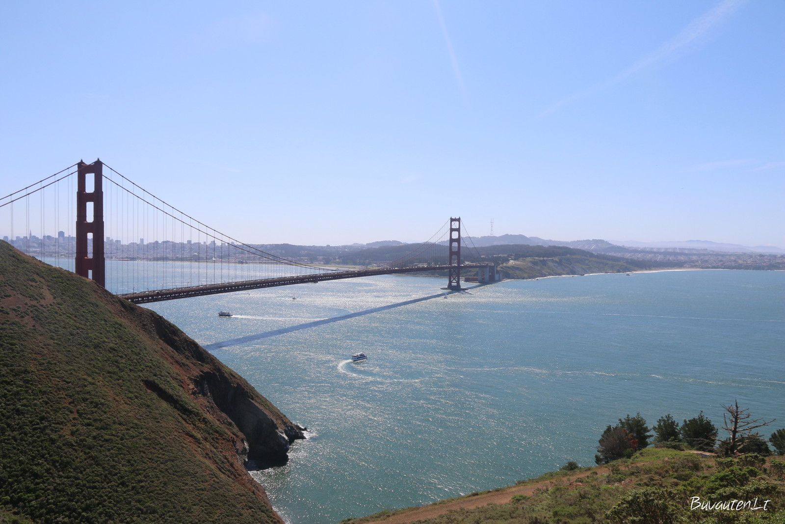 Auksinių vartų tiltas, tarp San Francisko įlankos ir Ramiojo vandenyno