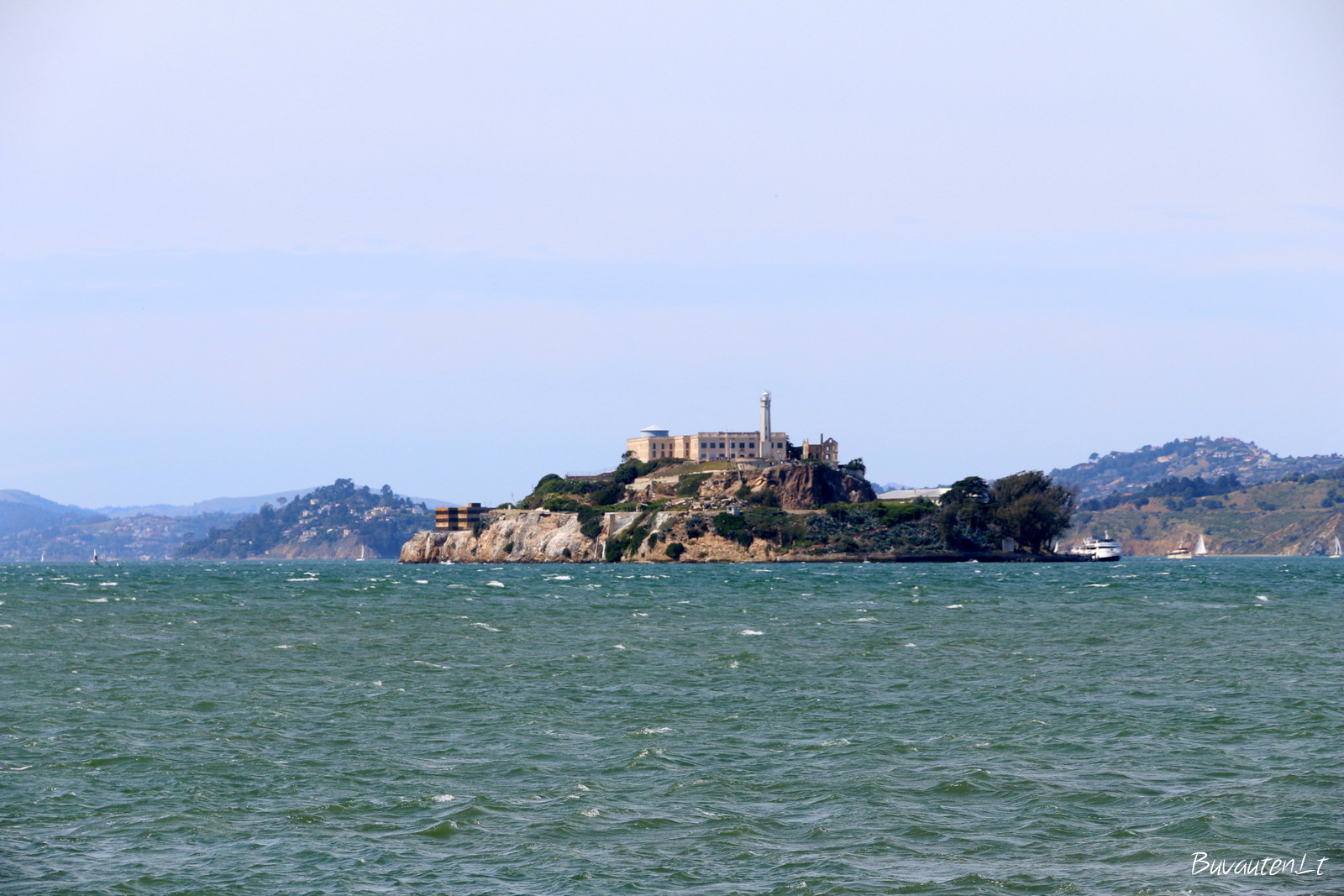 Alkatrazo sala nuo San Francizko pakrantės 