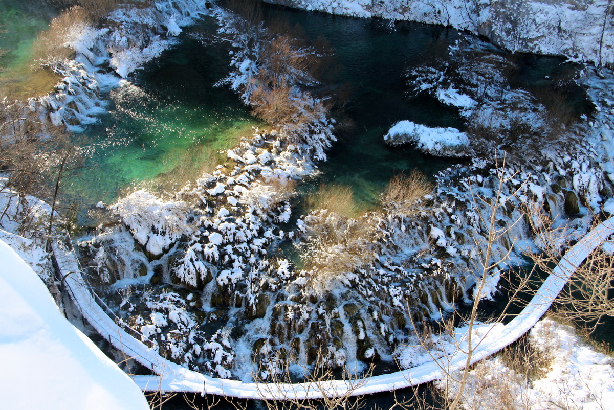 Plitvicos ežerai žiemą
