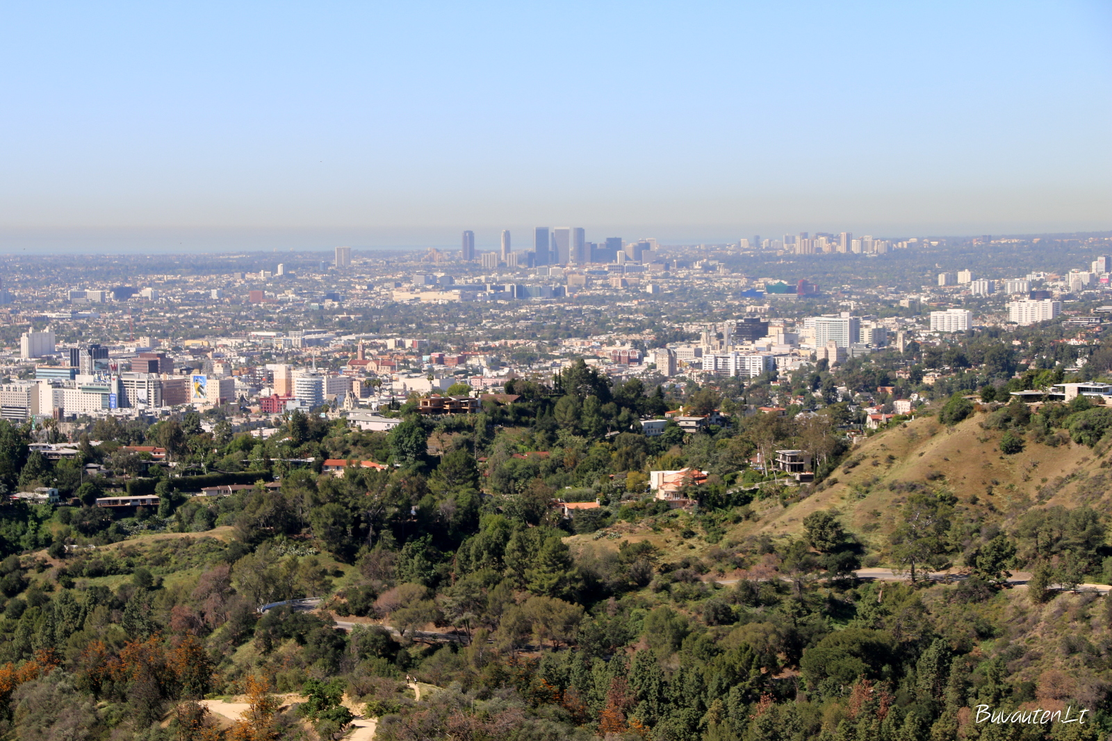 Los Andželo panorama nuo Griffith parko kalvos