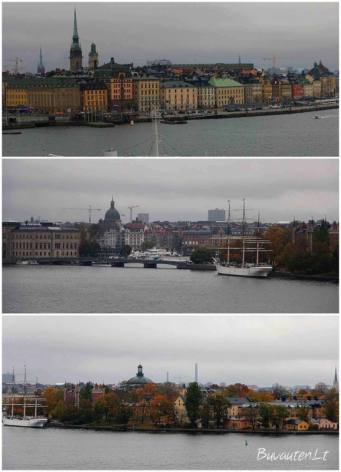 Stokholmo panoramos rudenišką dieną